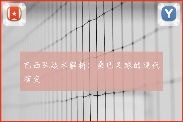 巴西队战术解析：桑巴足球的现代演变